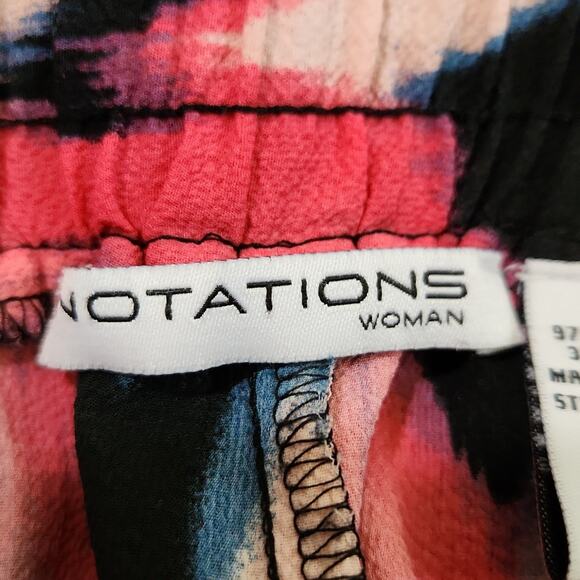 Vintage Notations Colorful Pull On Pants Size 1X Festival Tassels Wide Leg Boho - Picture 8 of 11